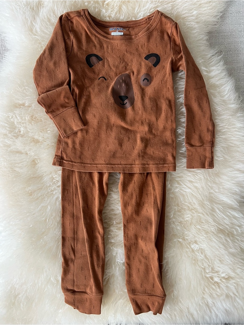 Bundle of 2x Modern Moments (Lavender) & 2x Old Navy (Cow + Bear) 3T Pajama Sets